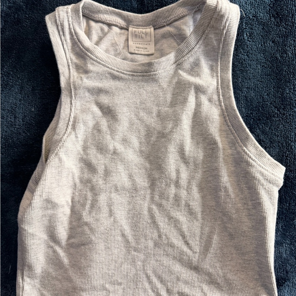 Full Tilt Light Gray Sleeveless Top